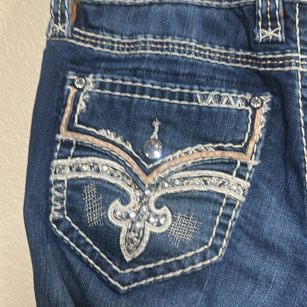 Rock Revival Women's Faded Dark Indigo Straight Leg Jeans - Picture 10 of 13
